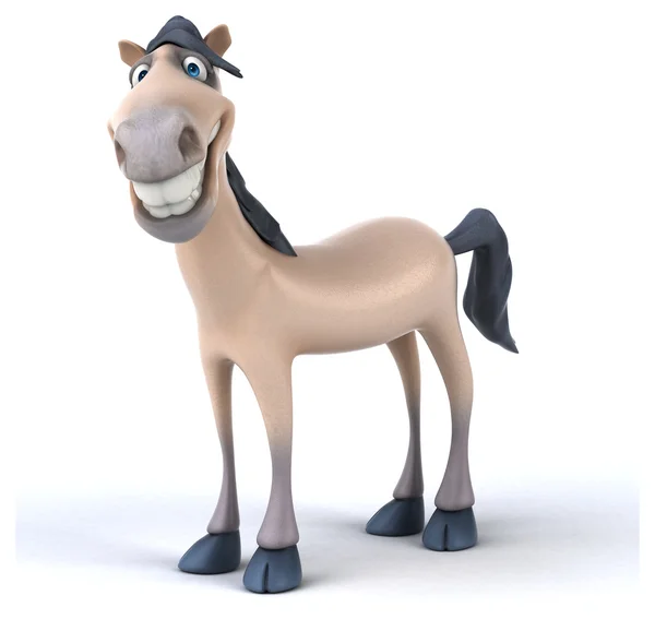 Fun horse on white — Stock Photo, Image