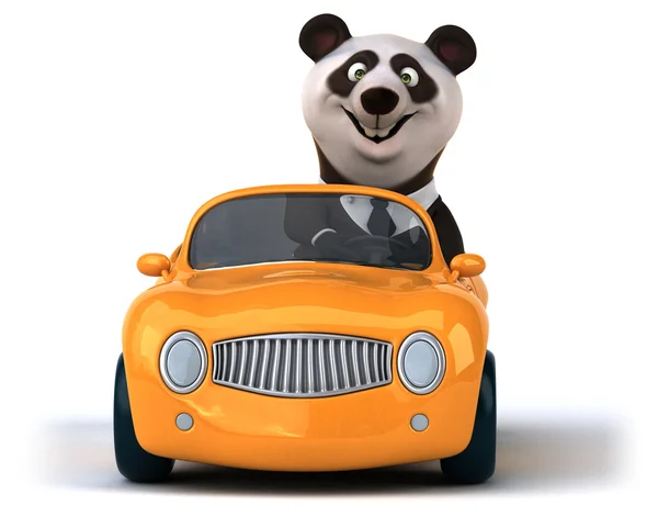 車で楽しいパンダ — ストック写真