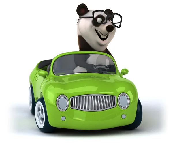 Zábavné panda v autě — Stock fotografie