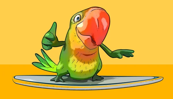 Papagaio colorido divertido — Fotografia de Stock