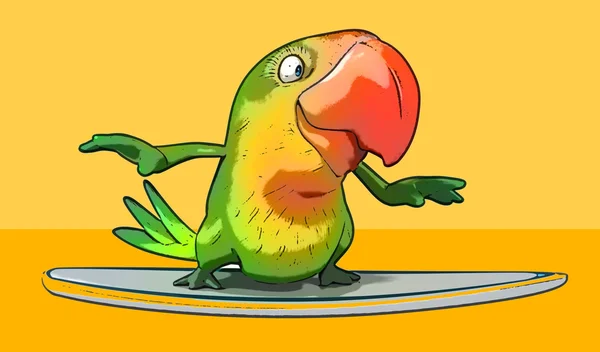 Zábavné barevný papoušek — Stock fotografie