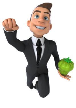 Eğlenceli karikatür işadamı