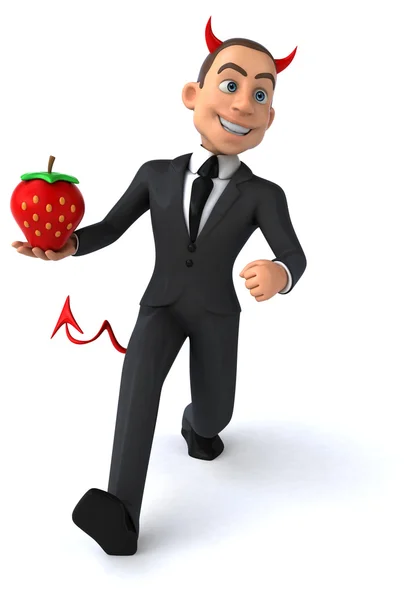 Evil cartoon businessman — Stock Photo, Image