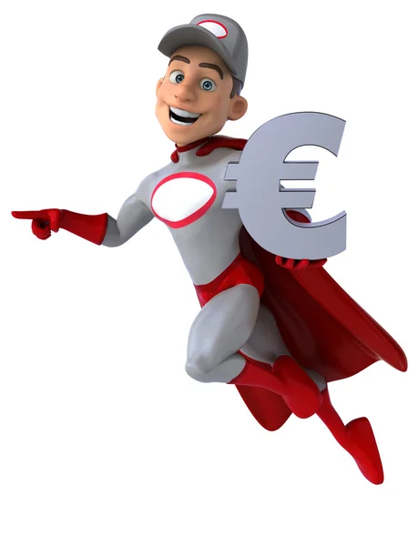 Super mechanic with euro sign — Stock Photo, Image