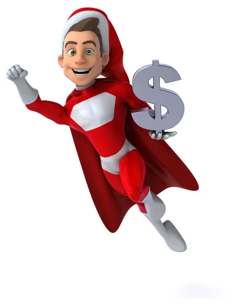 Babbo Natale con simbolo del dollaro — Foto Stock