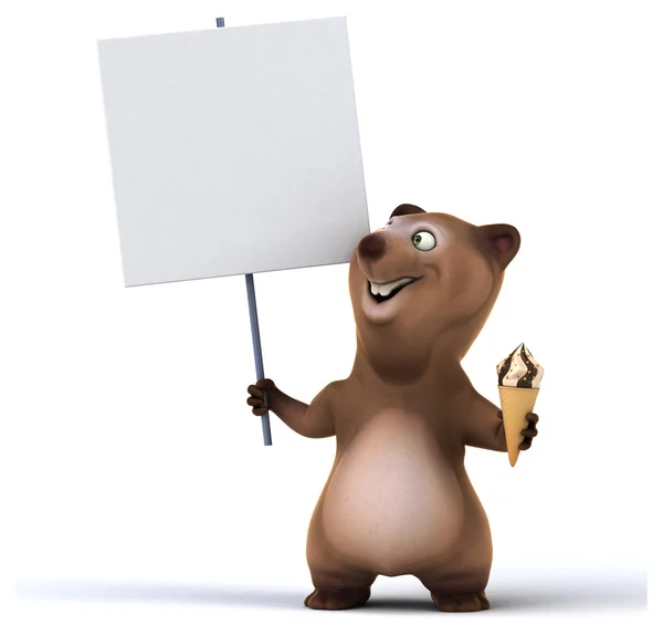 Divertido oso de dibujos animados — Foto de Stock