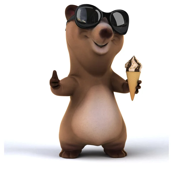 Fun cartoon bear — Stock Photo, Image