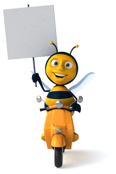 ตลกผึ้งบนมอเตอร์ไซค์ — ภาพถ่ายสต็อก