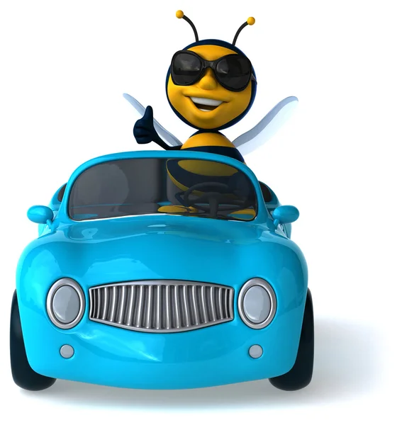 Arabada komik arı — Stok fotoğraf