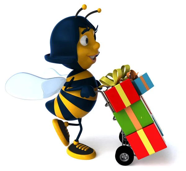 Funny cartoon bee — Zdjęcie stockowe