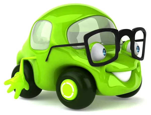 Divertido carro dos desenhos animados — Fotografia de Stock