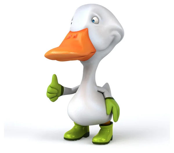 Funny cartoon duck — Stock Photo, Image