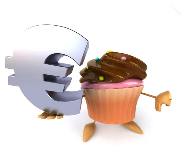 Leuke cartoon cupcake — Stockfoto
