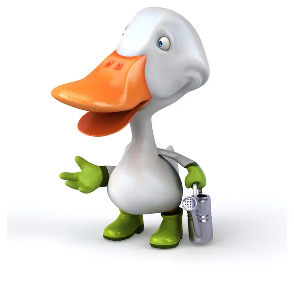 Funny cartoon duck — Stock Photo, Image