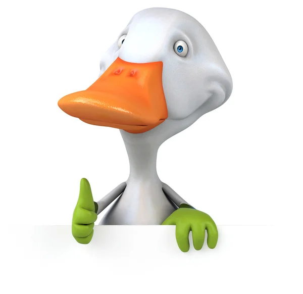 Funny cartoon duck — Stock Photo, Image