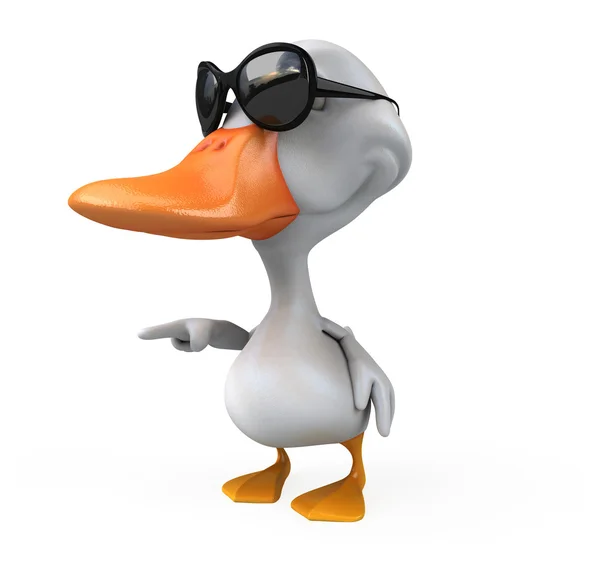 Funny cartoon duck — Stock Photo, Image