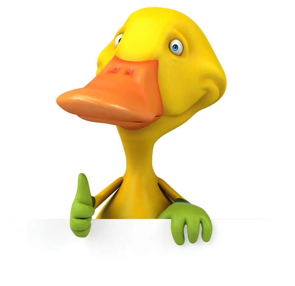 Funny cartoon duck — Stock Photo, Image