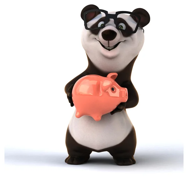 Roliga tecknade panda — Stockfoto