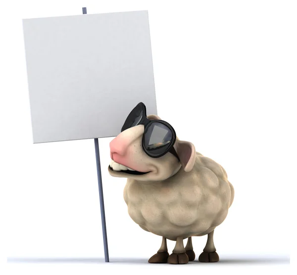 Diversão dos desenhos animados ovelhas — Fotografia de Stock