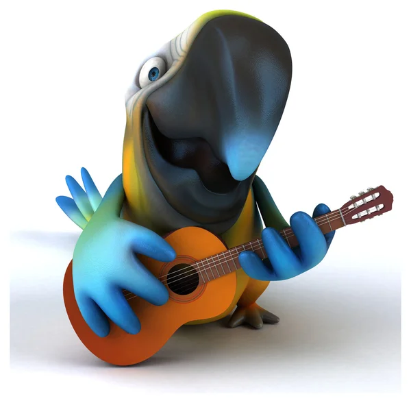 Fun cartoon parrot — Stock Photo, Image