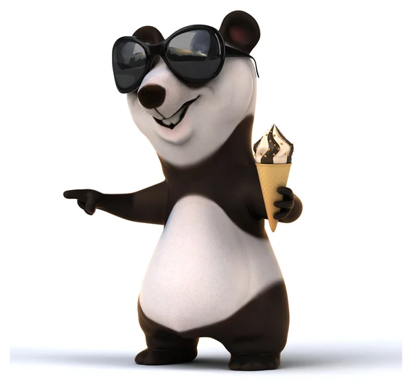 Leuke cartoon panda — Stockfoto