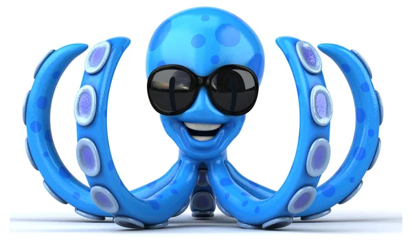 Funny cartoon octopus — Stock Photo, Image