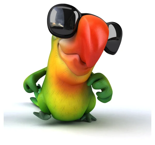 Fun cartoon parrot — Stock Photo, Image