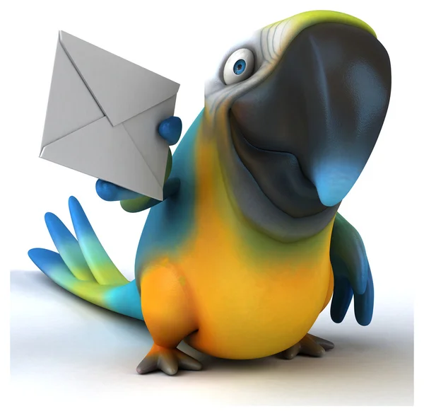 Leuke cartoon parrot — Stockfoto