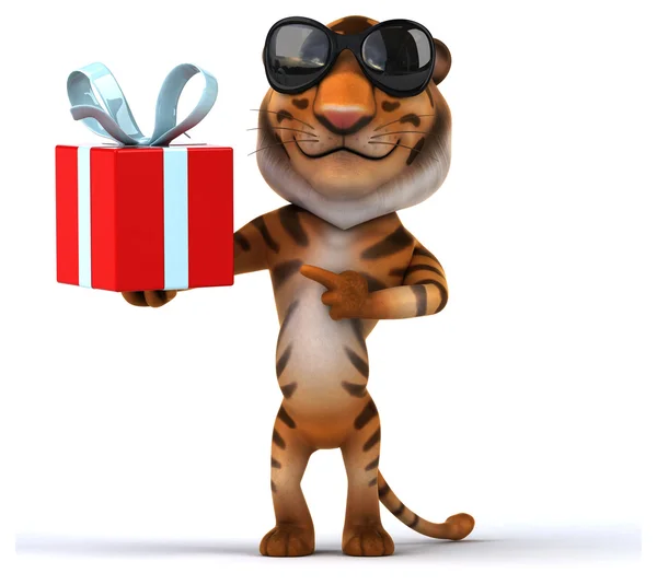 Śmieszny kreskówkowy tygrys — Zdjęcie stockowe