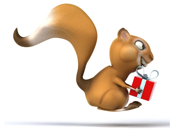 Divertente scoiattolo cartone animato — Foto Stock