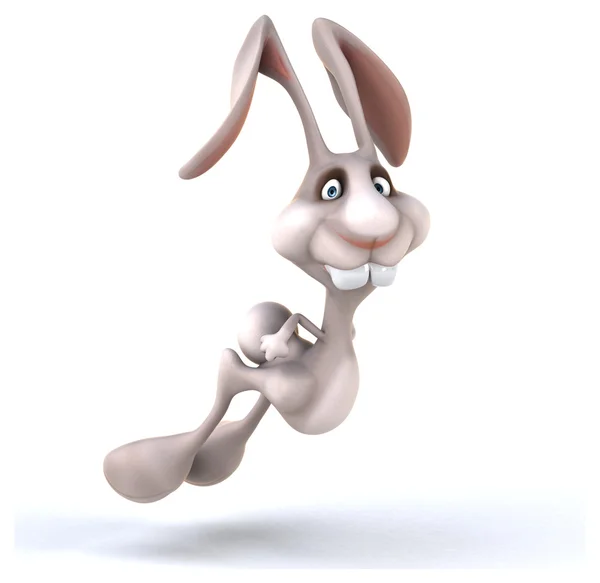 Funny rabbit jumping — Stock Photo, Image