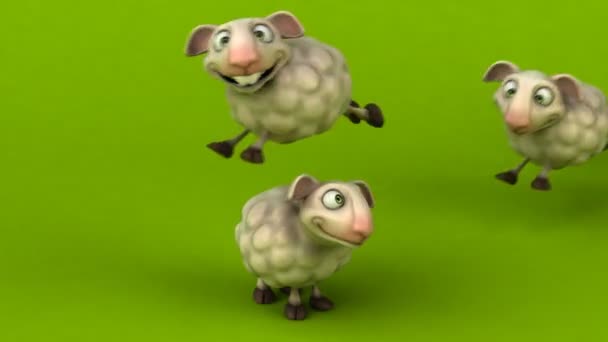 Fun cartoon sheep — Stock Video