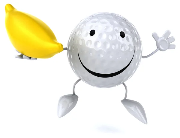 Fun cartoon Golf ball — Stock Photo, Image