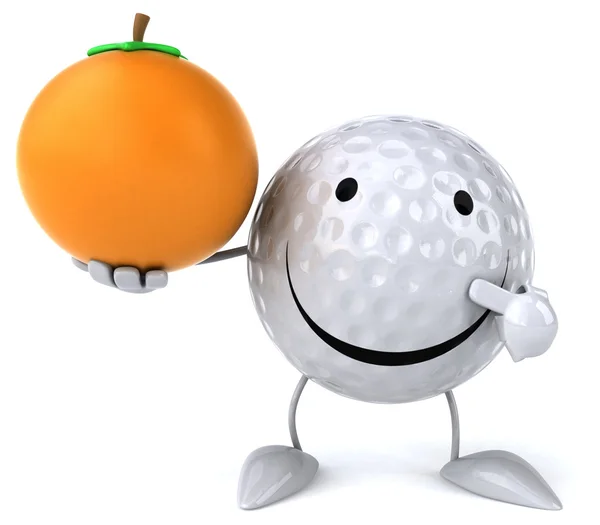 Fun cartoon Golf ball — Stock Photo, Image