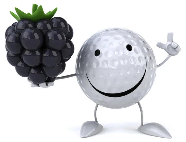 Funny cartoon Golf ball — Stock Photo, Image