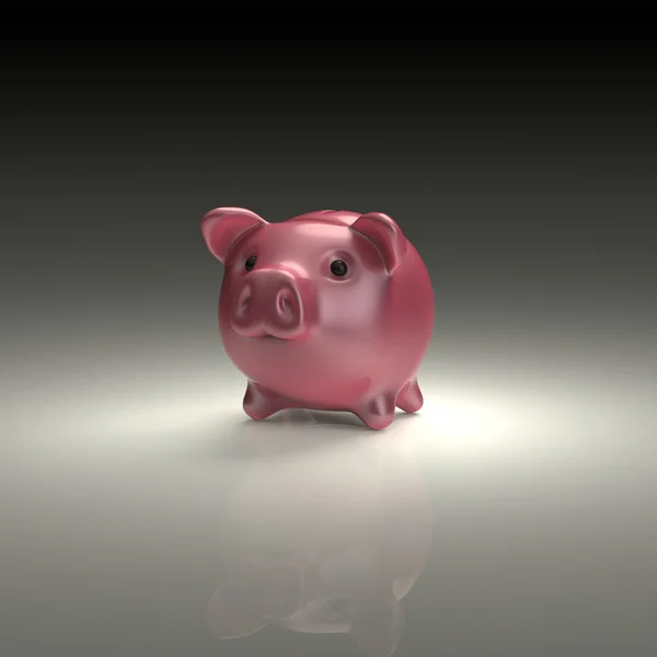 Banco dos desenhos animados Piggy — Fotografia de Stock