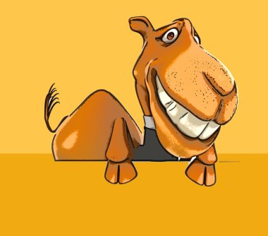 Eğlenceli çizgi film deve