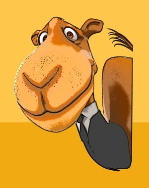 Eğlenceli çizgi film deve