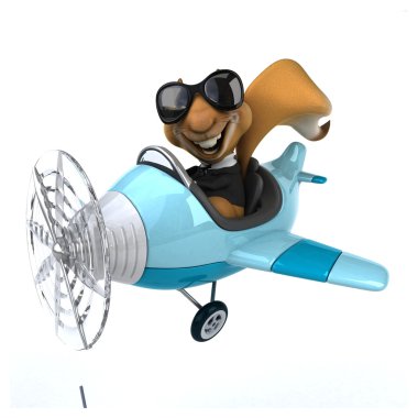 Sevimli çizgi sincap elbiseli