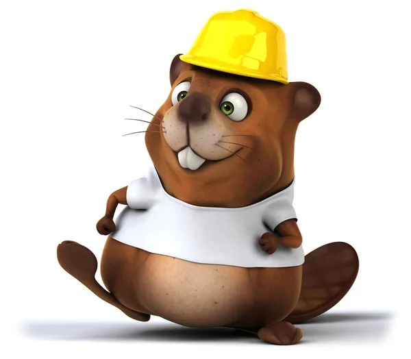 Leuke cartoon beaver — Stockfoto