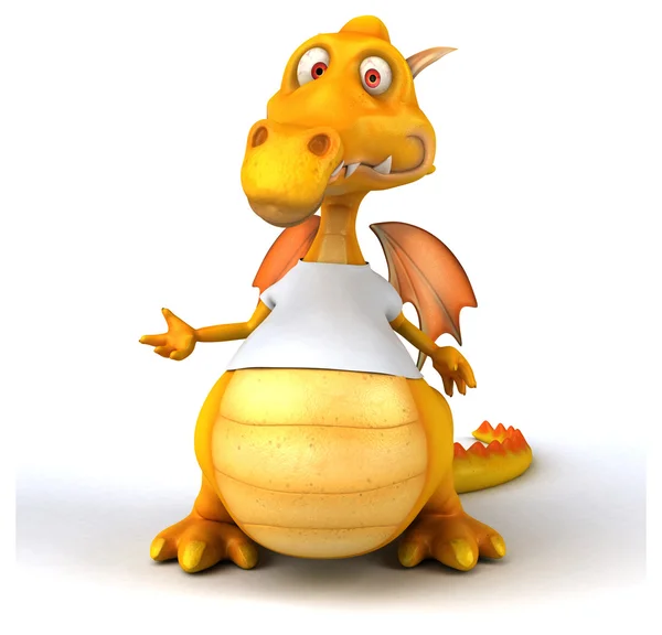 Dragon with a white tshirt — Stock Photo, Image