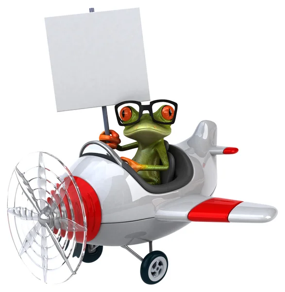 Fun cartoon frog — Stock Photo, Image