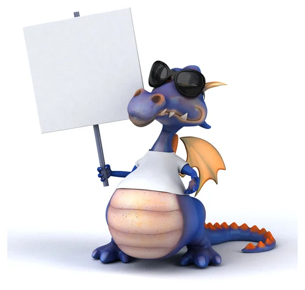 Dragon with a white tshirt — Stock Photo, Image