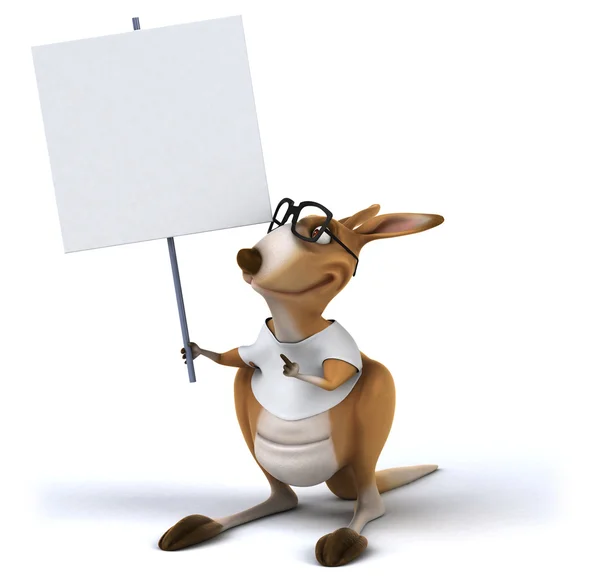 Canguru engraçado dos desenhos animados — Fotografia de Stock