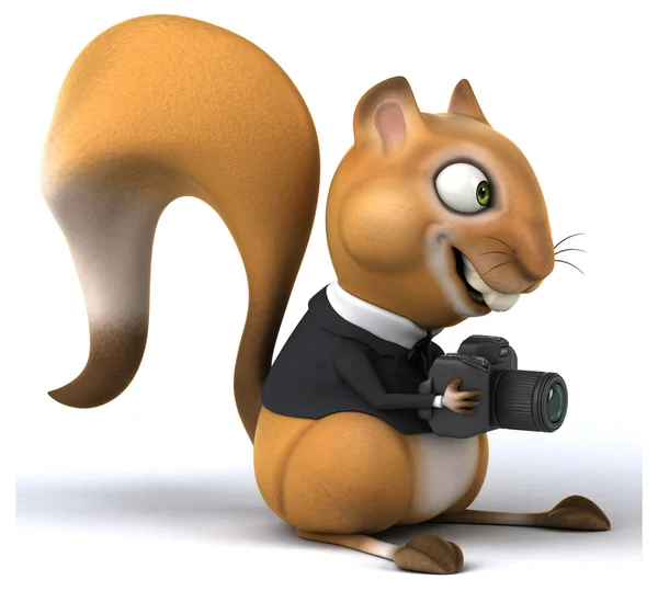 Cute cartoon eekhoorn in pak — Stockfoto