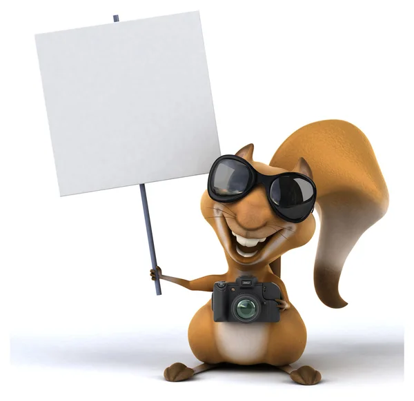 Słodka wiewiórka kreskówkowa — Zdjęcie stockowe