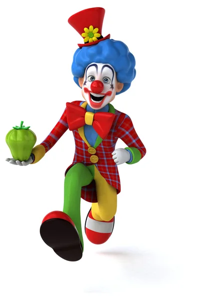 Divertente clown cartone animato — Foto Stock