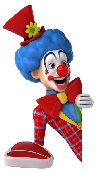 Leuke cartoon clown — Stockfoto