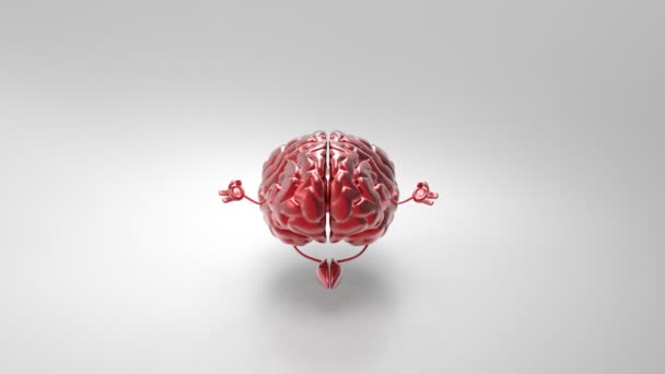 有趣的大脑做冥想 — 图库视频影像