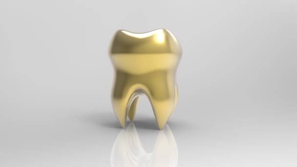 Dente de ouro conceito de animação ciclo — Vídeo de Stock